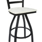 Lima Ladder Back Swivel Bar Stool - Sand Black Finish