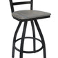 Lima Ladder Back Swivel Bar Stool - Sand Black Finish