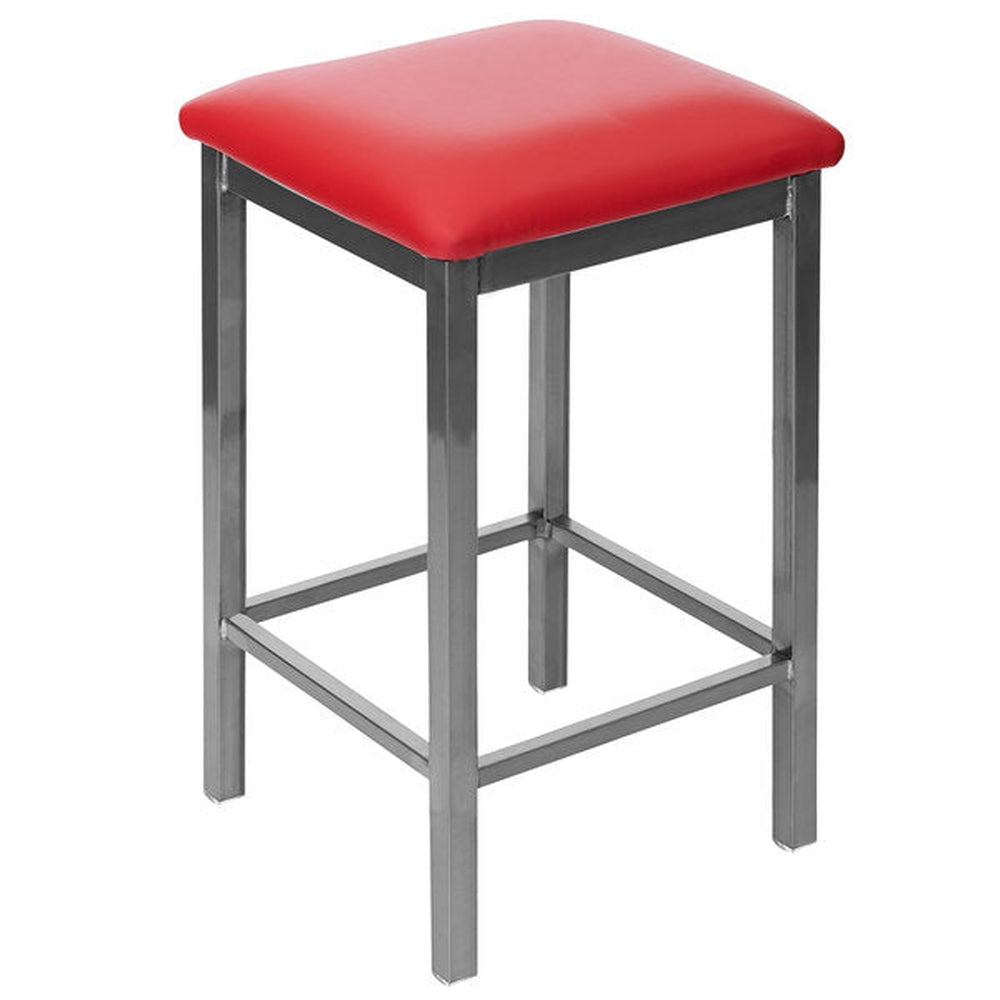 trent backless square counter height stool clear coat finish