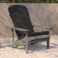 Charlestown Set of 2 All-Weather Poly Resin Wood Adirondack Chairs in Gray with Gray Cushions for Deck, Porch, and Patio