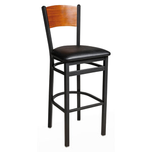 dale solid wood back bar stool