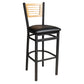 espy slotted wood back bar stool