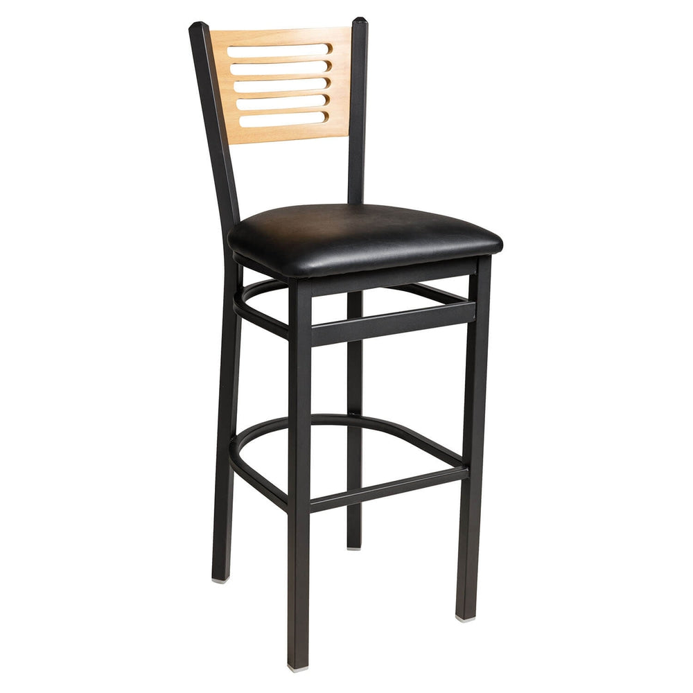 espy slotted wood back bar stool