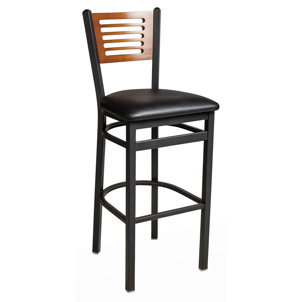 espy slotted wood back bar stool