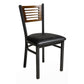 espy slotted wood back side chair