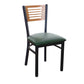 espy slotted wood back side chair