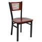 espy slotted wood back side chair