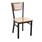 espy slotted wood back side chair