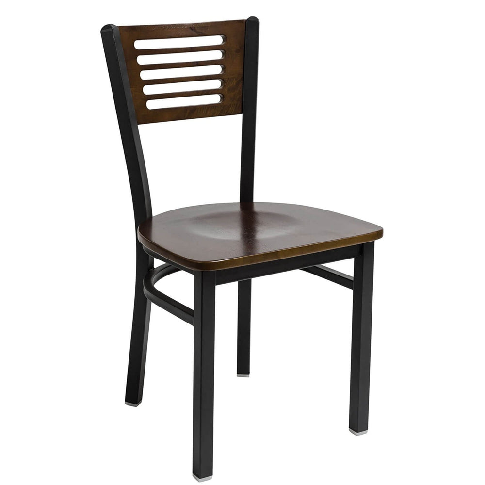 espy slotted wood back side chair