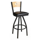 darby circle wood back swivel bar stool