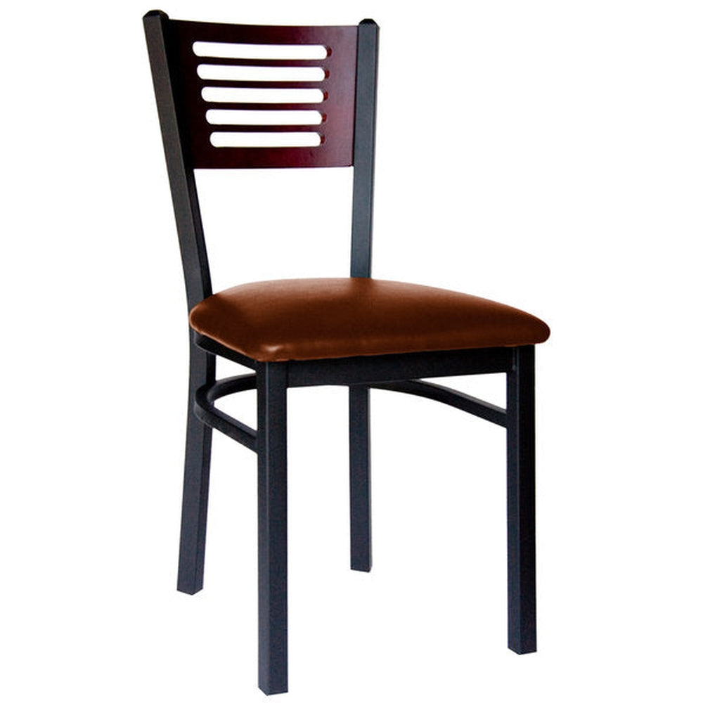 espy slotted wood back side chair