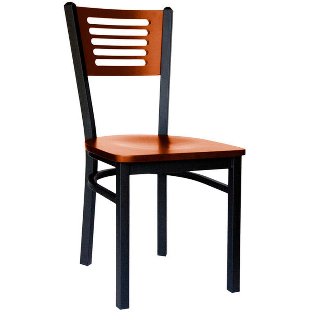 espy slotted wood back side chair