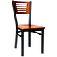 espy slotted wood back side chair