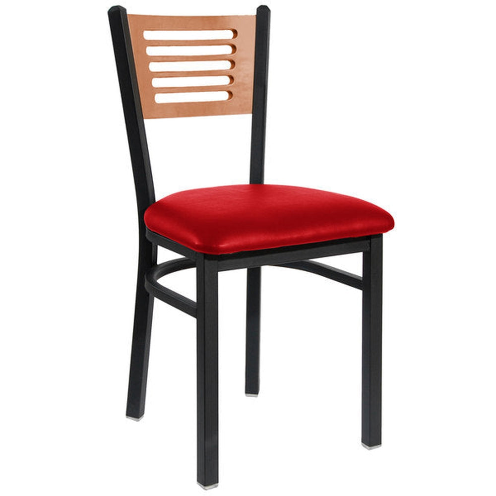 espy slotted wood back side chair