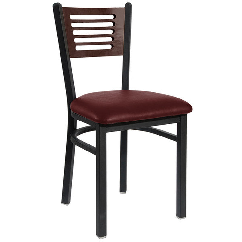 espy slotted wood back side chair