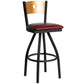 darby circle wood back swivel bar stool