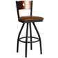 darby circle wood back swivel bar stool