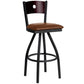 darby circle wood back swivel bar stool