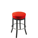 os xl button top barstool with black stationary frame