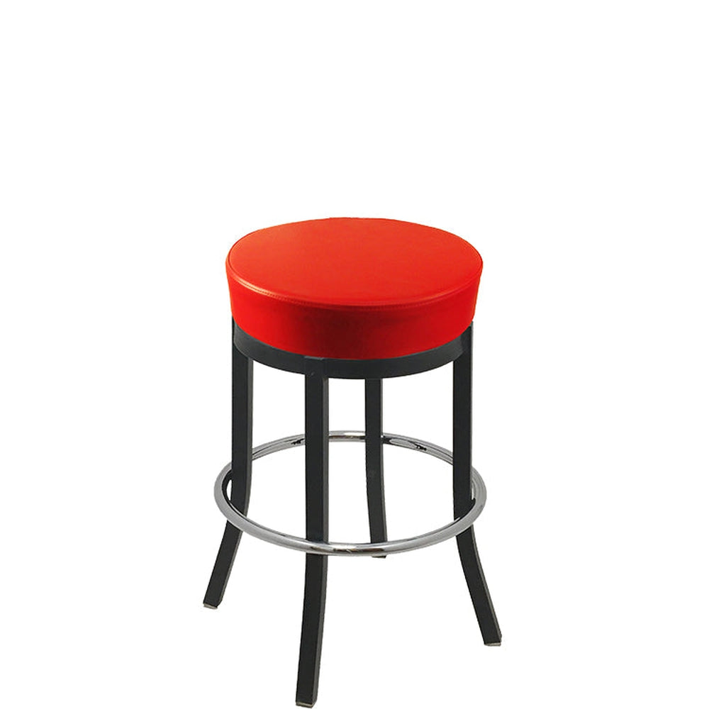 os xl button top barstool with black stationary frame