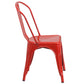 Perry Commercial Grade Red Metal Indoor-Outdoor Stackable Chair