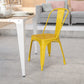 Perry Commercial Grade Yellow Metal Indoor-Outdoor Stackable Chair