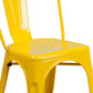 Perry Commercial Grade Yellow Metal Indoor-Outdoor Stackable Chair