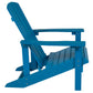 2 Pack Charlestown Commercial All-Weather Poly Resin Wood Adirondack Chairs with Side Table in Blue