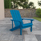 Charlestown Commercial All-Weather Poly Resin Wood Adirondack Chair in Blue