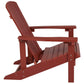 Charlestown Commercial All-Weather Poly Resin Wood Adirondack Chair in Red