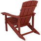 Charlestown Commercial All-Weather Poly Resin Wood Adirondack Chair in Red