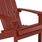 Charlestown Commercial All-Weather Poly Resin Wood Adirondack Chair in Red