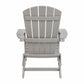 Charlestown Commercial All-Weather Poly Resin Indoor/Outdoor Folding Adirondack Chair in Gray