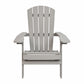 Charlestown Commercial All-Weather Poly Resin Indoor/Outdoor Folding Adirondack Chair in Gray