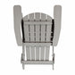 Charlestown Commercial All-Weather Poly Resin Indoor/Outdoor Folding Adirondack Chair in Gray