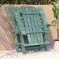 Charlestown Commercial Folding Adirondack Chair - Sea Foam - Poly Resin - Indoor/Outdoor - Weather Resistant