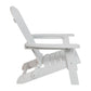 Charlestown Commercial All-Weather Poly Resin Indoor/Outdoor Folding Adirondack Chair in White