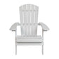 Charlestown Commercial All-Weather Poly Resin Indoor/Outdoor Folding Adirondack Chair in White