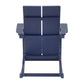 Finn Modern Commercial Grade All-Weather 2-Slat Poly Resin Wood Rocking Adirondack Chair with Rust Resistant Stainless Steel Hardware in Navy