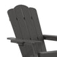 Newport Adirondack Chair with Cup Holder, Weather Resistant HDPE Adirondack Chair in Gray