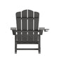 Newport Adirondack Rocking Chair with Cup Holder, Weather Resistant HDPE Adirondack Rocking Chair in Gray