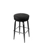 os xl button top barstool with gloss black swivel frame