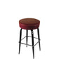 os xl button top barstool with gloss black swivel frame