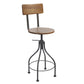 the screw barstool wood back