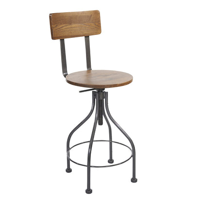 the screw barstool wood back