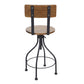 the screw barstool wood back