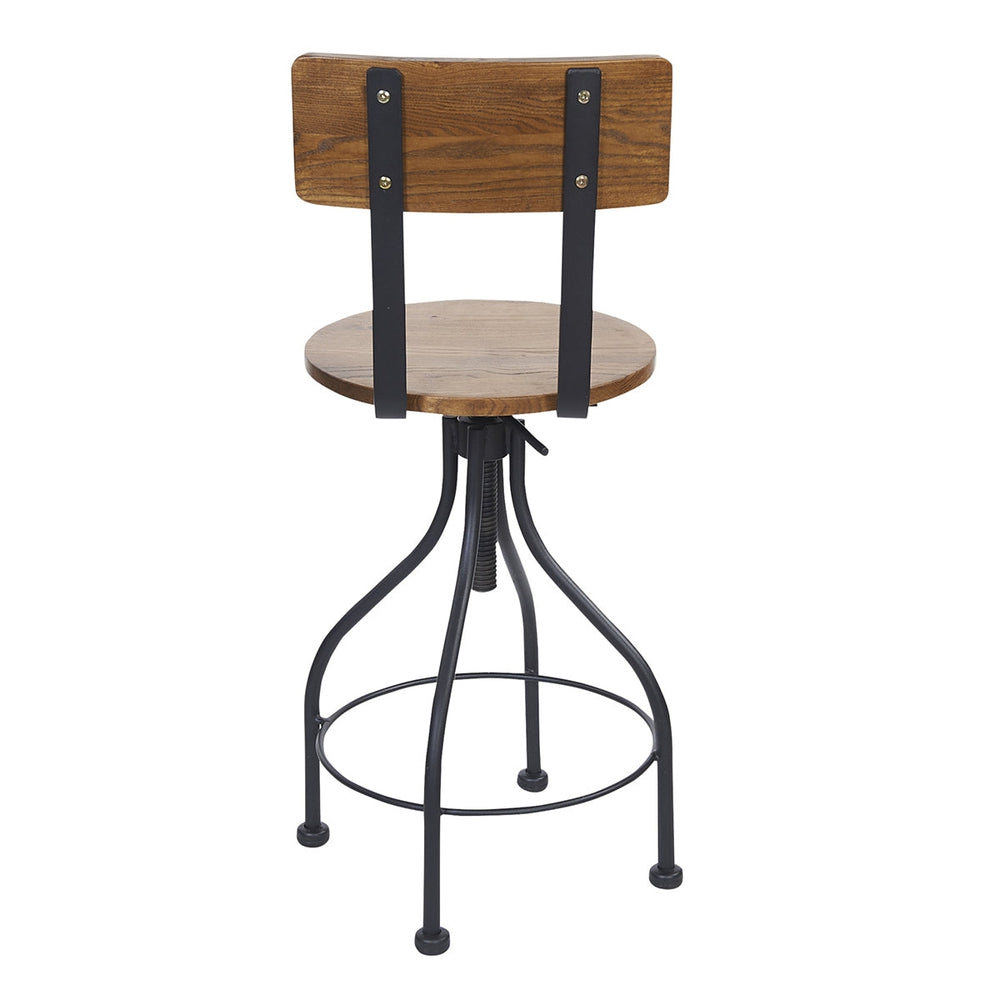 the screw barstool wood back