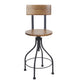 the screw barstool wood back