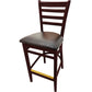 os ladderback barstool with solid wood frame