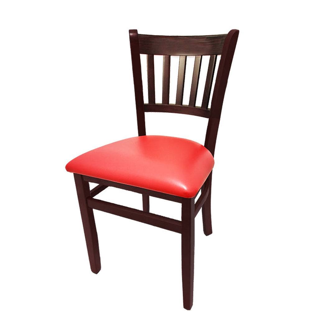 os verticalback chair with solid wood frame